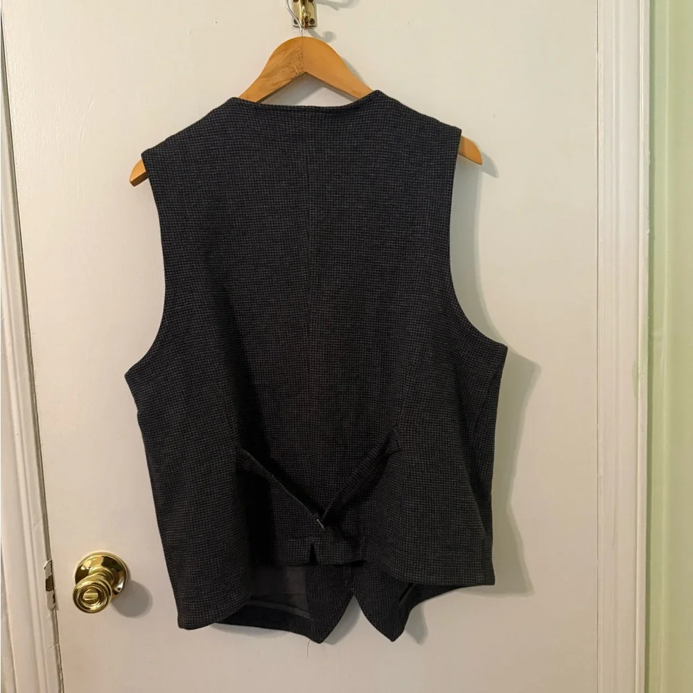 Y2K AXIST Men's Black Houndstooth Vest XL - Picture 3 of 10